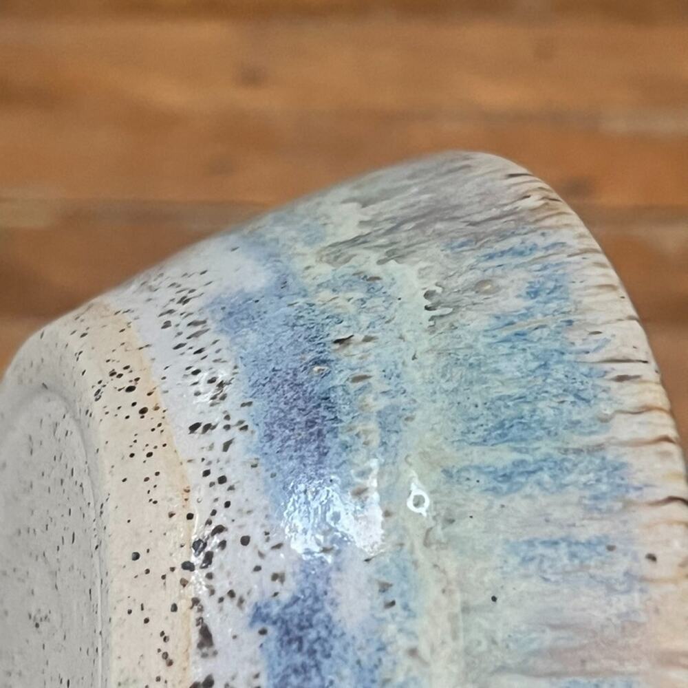 Handmade Pottery Art Clay Bowl 6.5" Multicolor Speckled Glaze - Picture 5 of 9